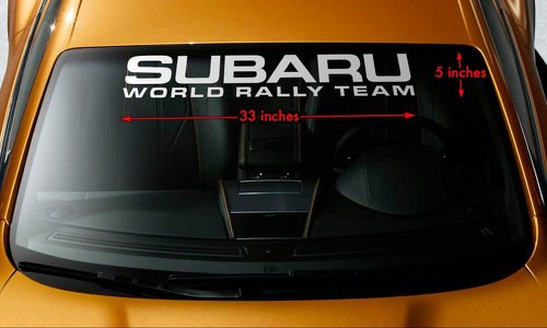 SUBARU WORLD RALLY TEAM WRX STI WRC Parabrisas Banner Vinilo Calcomanía Pegatina 33