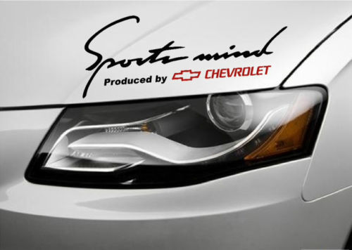 2 Sports Mind Producido por Chevrolet Racing Decal sticker