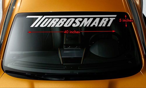 TURBOSMART BOOSTED TURBO CHARGED Parabrisas Banner Vinilo Calcomanía 40