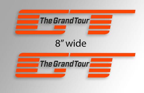 El Grand Tour jeremy clarkson james may y richard hammond nuevo espectáculo logo ventana lateral calcomanía vinilo