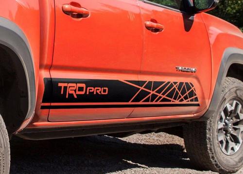 Toyota-TACOMA-2016-TRD-PRO-graphics-Side-stripe-calcomanía-