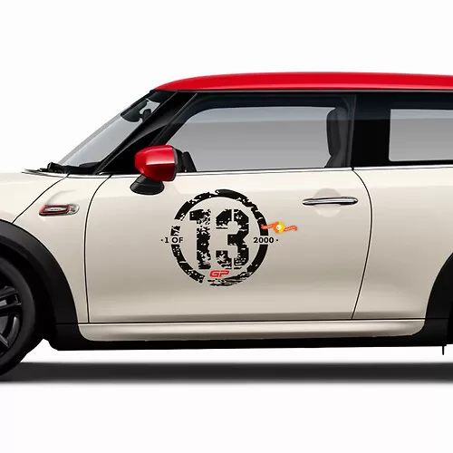 Bandes Latérales Noir Union Jack Pour MINI Cooper - Adhésives Et Lavables