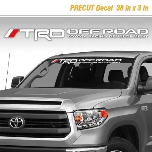 TRD 4x4 Sport Vinyl Decal Set For Toyota Tacoma & Tundra (2016-2020) – Burgundy, 3" X 22"